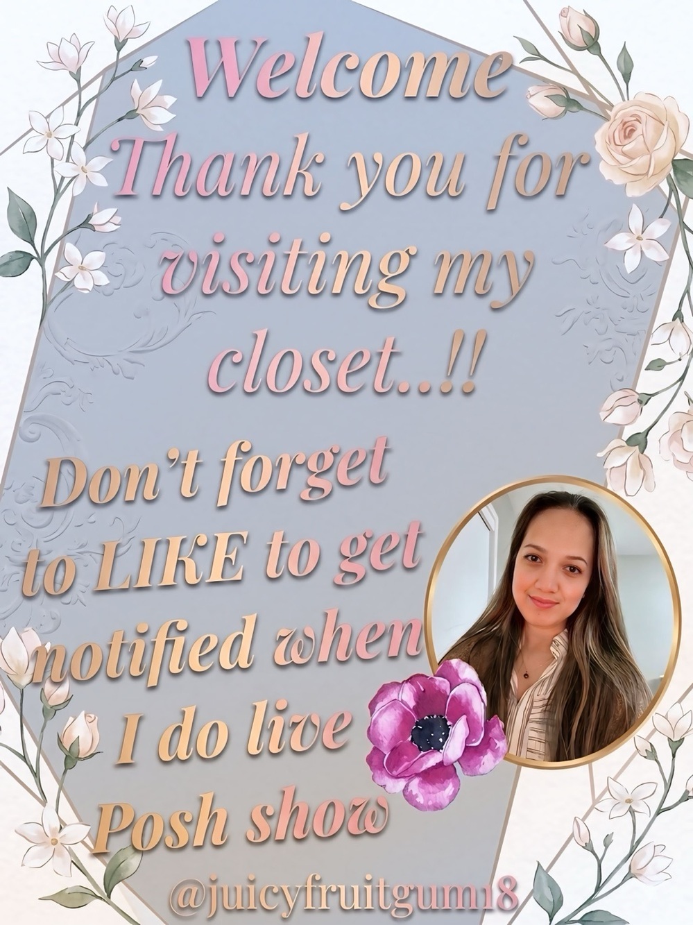 Please 🙏 Like 💓 this listing to get notified when I do live posh show 💞💞😇🙏